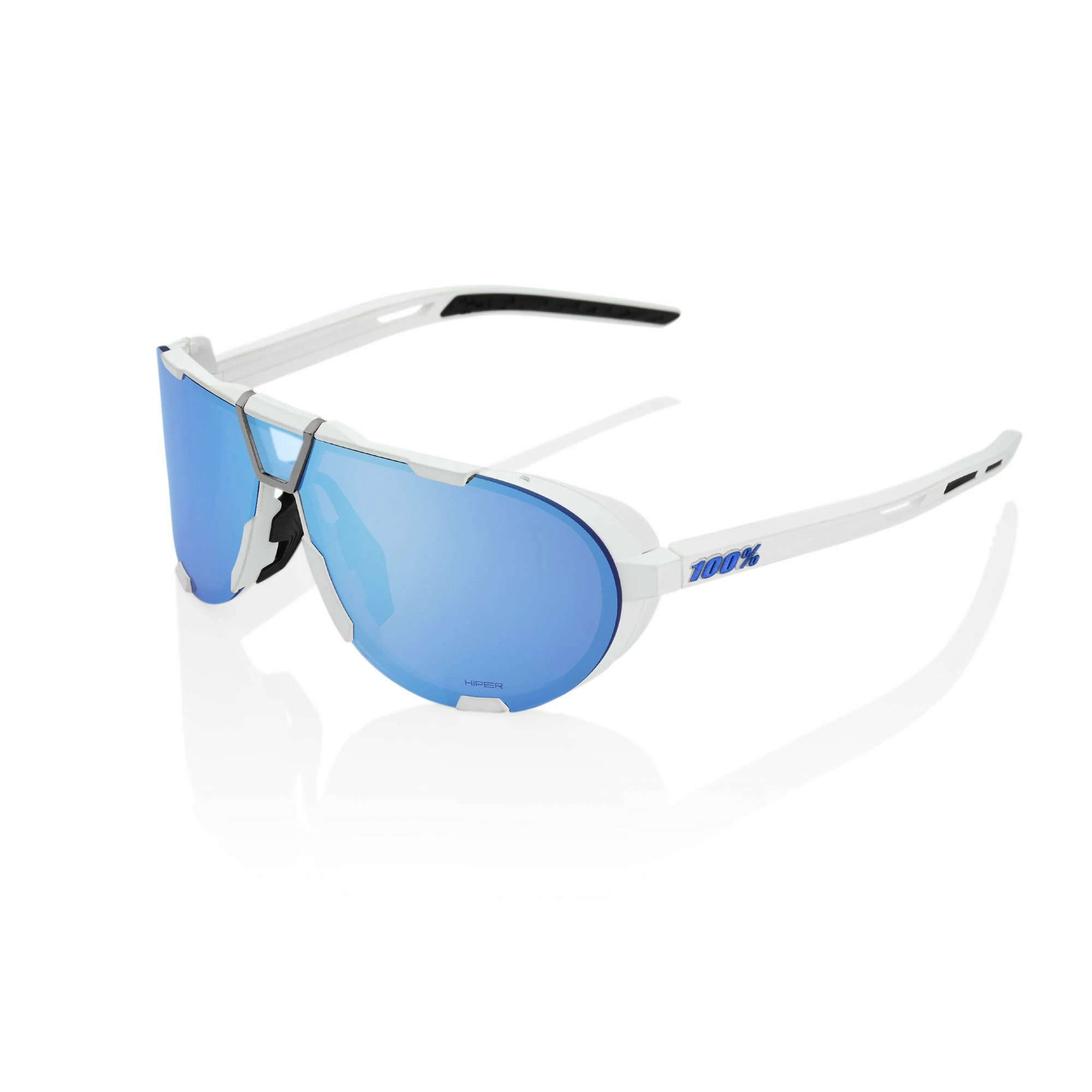 100% Westcraft HiPER Mirror Lens Soft Tact White Sportbrille 3 100% Westcraft HiPER Mirror Lens Soft Tact White Sportbrille