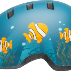 Bell Lil Ripper Matte Gray Blue Fish Toddler Kinderhelm