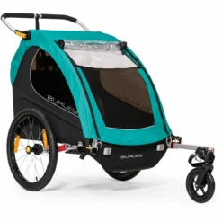 Burley Encore X Zweisitzer Turquoise Kinderanhäger Mit Walkingset